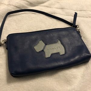 Radley Shoulder Bag in Blue Leather